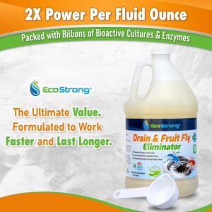 Fruit Fly Drain Treatment | Drain Fly Eliminator | All-Natural, Eliminates Gnats, Sewer Flies and More - Works in All Drains - 1 Gallon