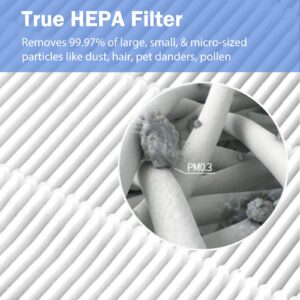 HP201 HEPA Replacement Filter Compatible with Shark HP201 HP202 HP301 HP302 UA205 AP1000 HC501 HC502 Air Cleaner Purifier MAX, Compare to # HE2FKBASMB & HE2FKBAS