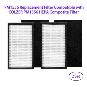 PM1556 Replacement Filter Fit for COLZER PM1556, 4-In-1 Composite Filters (2 Set)