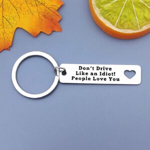 Jielahua Drive Safe Keychain New Driver Keychain Sweet Sixteen Gift Keyring Teen Daughter Gift Trucker Gift Birthday Gift Girl Key Chain Driver Keychain for Son Daughter Boyfriend