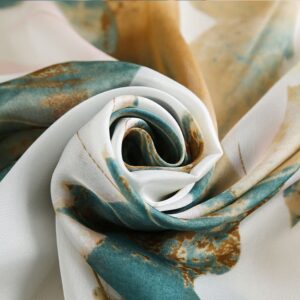 Myneiyi Fashion Scarves Scarf 100% Silk Feeling Scarf Silk Like Scarves Long Lightweight Sunscreen Shawls for Women