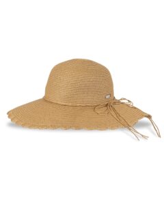 jessica simpson womens wide brim straw hat, tan, one size