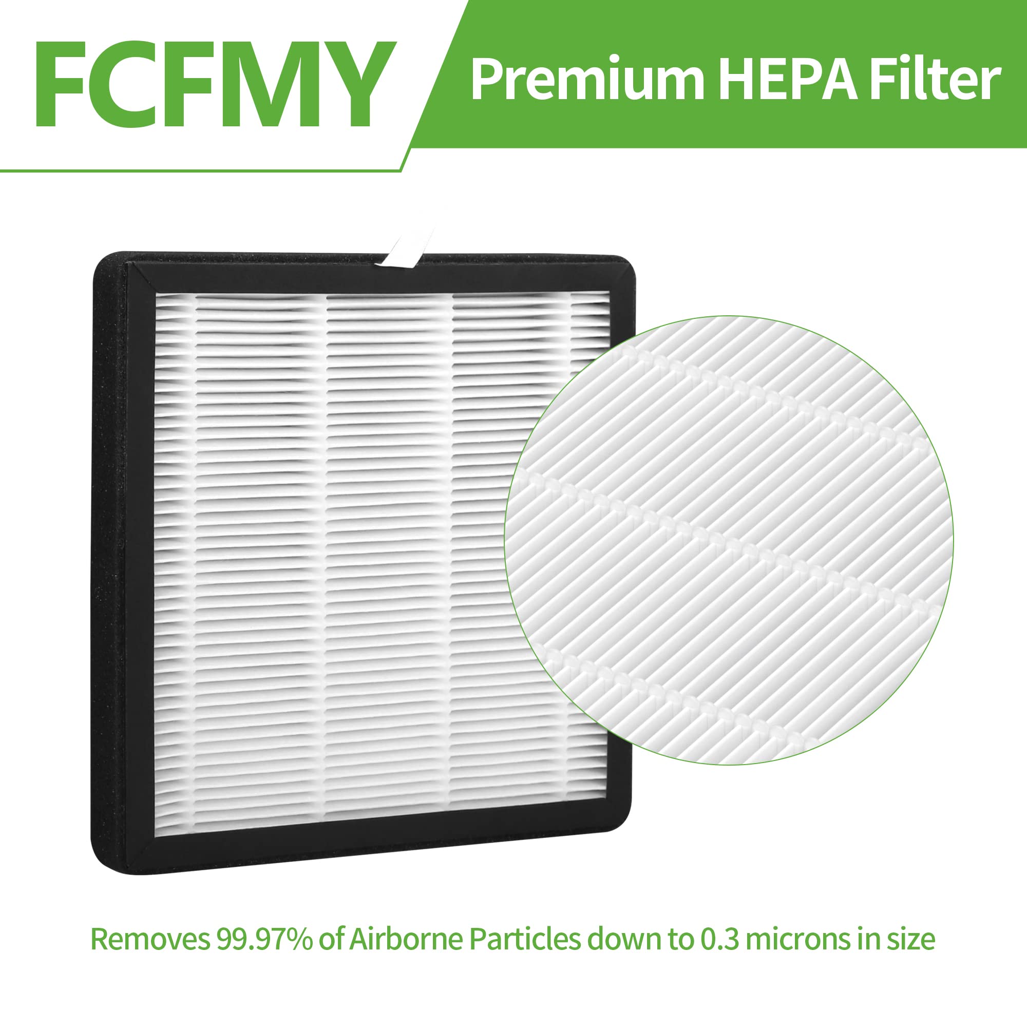 FCFMY 4 Packs True HEPA Replacement Filters Compatible with Westinghouse 1701 1702 1903 Purifier