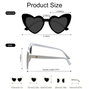 PartyGifts&beyond Bachelorette Sunglasses Heart Sunglasses 10 Packs Bride Squad and Bride Sunglasses for Bachelorette Party Wedding Bridesmaid Gifts(Black)