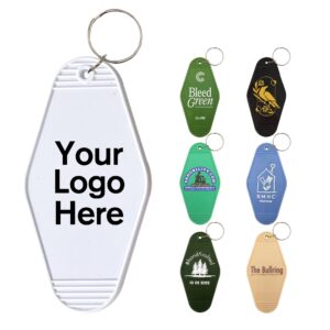 grozon 200pcs custom bulk keychain personalized motel keychain hotel key tag vintage key chain promotional items with your logo/text/picture