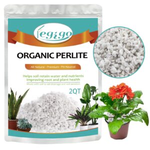 legigo 2 quarts organic horticultural perlite for plants indoor- natural horticultural soil additive conditioner mix for improves drainage, ventilation and root growth