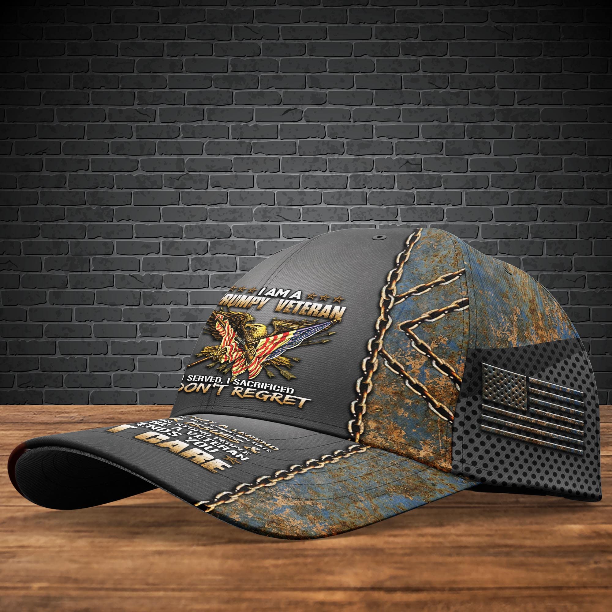 V VIBEPY Veteran Cap, Vietnam Veteran Cap, Veteran Gift, Soldier Cap, Veteran Day Gift, Veteran Cap, Veteran Hat, Veterans Hat, Us Veteran Baseball Cap, Memories Cap, Bald Eagle All Over Printed Cap