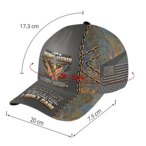 V VIBEPY Veteran Cap, Vietnam Veteran Cap, Veteran Gift, Soldier Cap, Veteran Day Gift, Veteran Cap, Veteran Hat, Veterans Hat, Us Veteran Baseball Cap, Memories Cap, Bald Eagle All Over Printed Cap