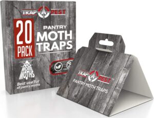 20 pack pantry moth traps - safe and effective for food and cupboard - glue traps with pheromones for pantry moths - trap a pest