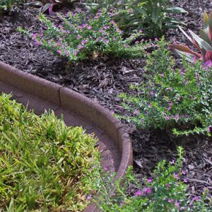 EcoBorder Brown Recycled Rubber 4ft Lawn Edging (6pc Box)