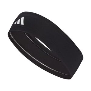 adidas alphaskin elastic headband, black/white/2, one size