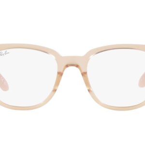 Ray-Ban RX7210 Square Prescription Eyewear Frames, Alabaster/Demo Lens, 50 mm