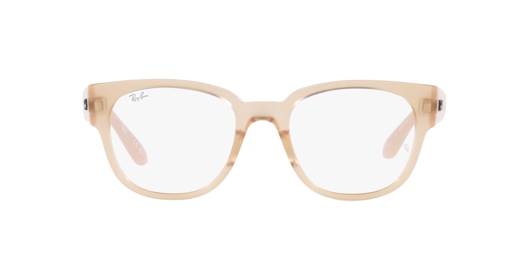 Ray-Ban RX7210 Square Prescription Eyewear Frames, Alabaster/Demo Lens, 50 mm