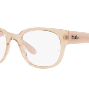 Ray-Ban RX7210 Square Prescription Eyewear Frames, Alabaster/Demo Lens, 50 mm