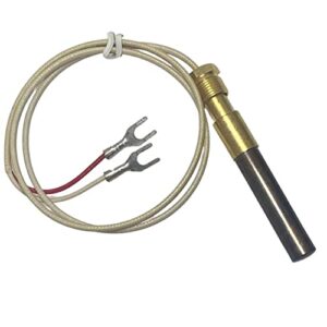 24" 750mv Thermopile for Heat Glo Heatilator Fireplace Thermopile Replacement Fireplace&Stove Accessories for Fire Gas Stoves Gas ovens/gas grills/gas boilers/gas water heaters (24" Glass Fiber)