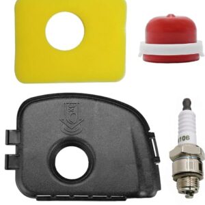 Hippotech 595660 Air Filter Cleaner Cover Replacement for Briggs Stratton Cover Air filter 799579 Kit 594281 Primer Bulb 08P602 09P602 MTD troy Bilt Engines Lawn Mower