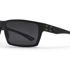 Gatorz Eyewear Marauder Sunglasses - Black Cerakote with Black Logo Smoke Polarized Lens