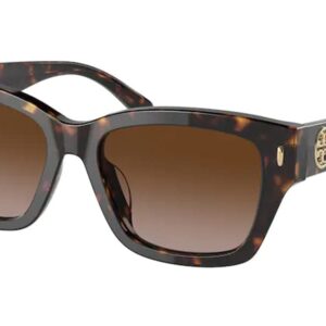 Tory Burch TY7167 172813 53MM Dark Tortoise/Brown Gradient Rectangular Sunglasses for Women + BUNDLE With Designer iWear Eyewear Kit