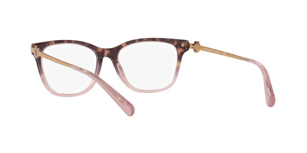 Coach HC6176 Prescription Eyewear Frames, Rose Tortoise Gradient/Demo Lens, 53 mm