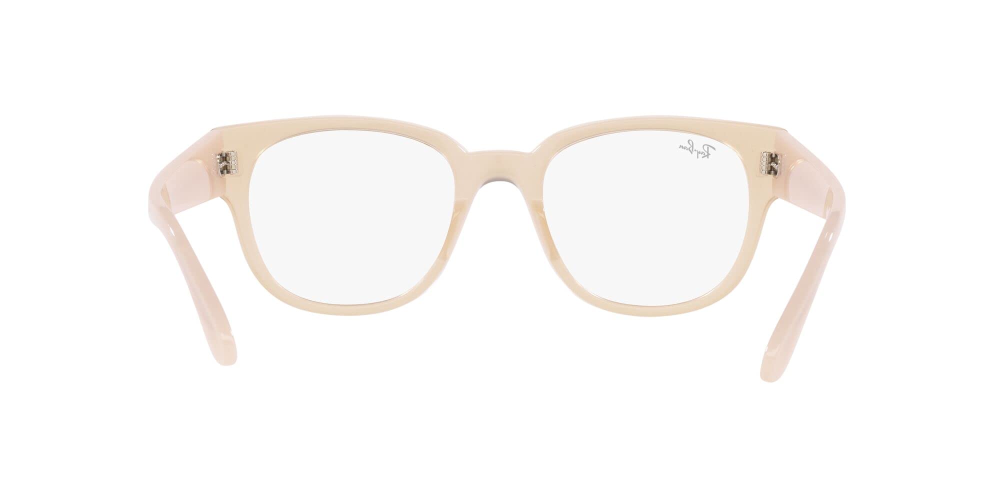 Ray-Ban RX7210 Square Prescription Eyewear Frames, Alabaster/Demo Lens, 50 mm