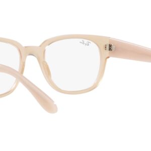 Ray-Ban RX7210 Square Prescription Eyewear Frames, Alabaster/Demo Lens, 50 mm