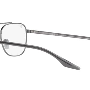 Ray-Ban RX6485 Square Prescription Eyewear Frames, Gunmetal/Demo Lens, 55 mm