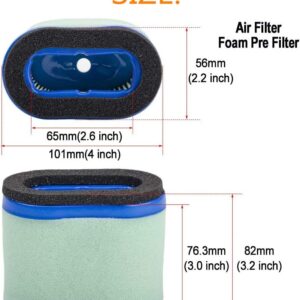 10 Pack of Air Filter & Pre-Filter Cleaner Replacement for 498596 690610 697029 5059h 4207 30-033 John Deere M147431 273356s