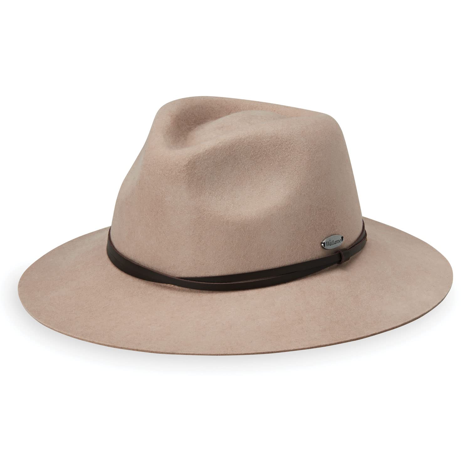 Wallaroo Women’s Petite Aspen Fedora (Taupe, Small) – UPF 50+ Australian Felt Sun Hat, Small Size, Packable, Adjustable, UV Protection, Outdoor Adventures, Travel, Hiking, Fall & Winter Hat