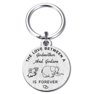 BAZLJY Godmother Gifts from Godson - Best Godmother Keychain - Godmother Birthday Gifts - Christmas Gifts for Godmother