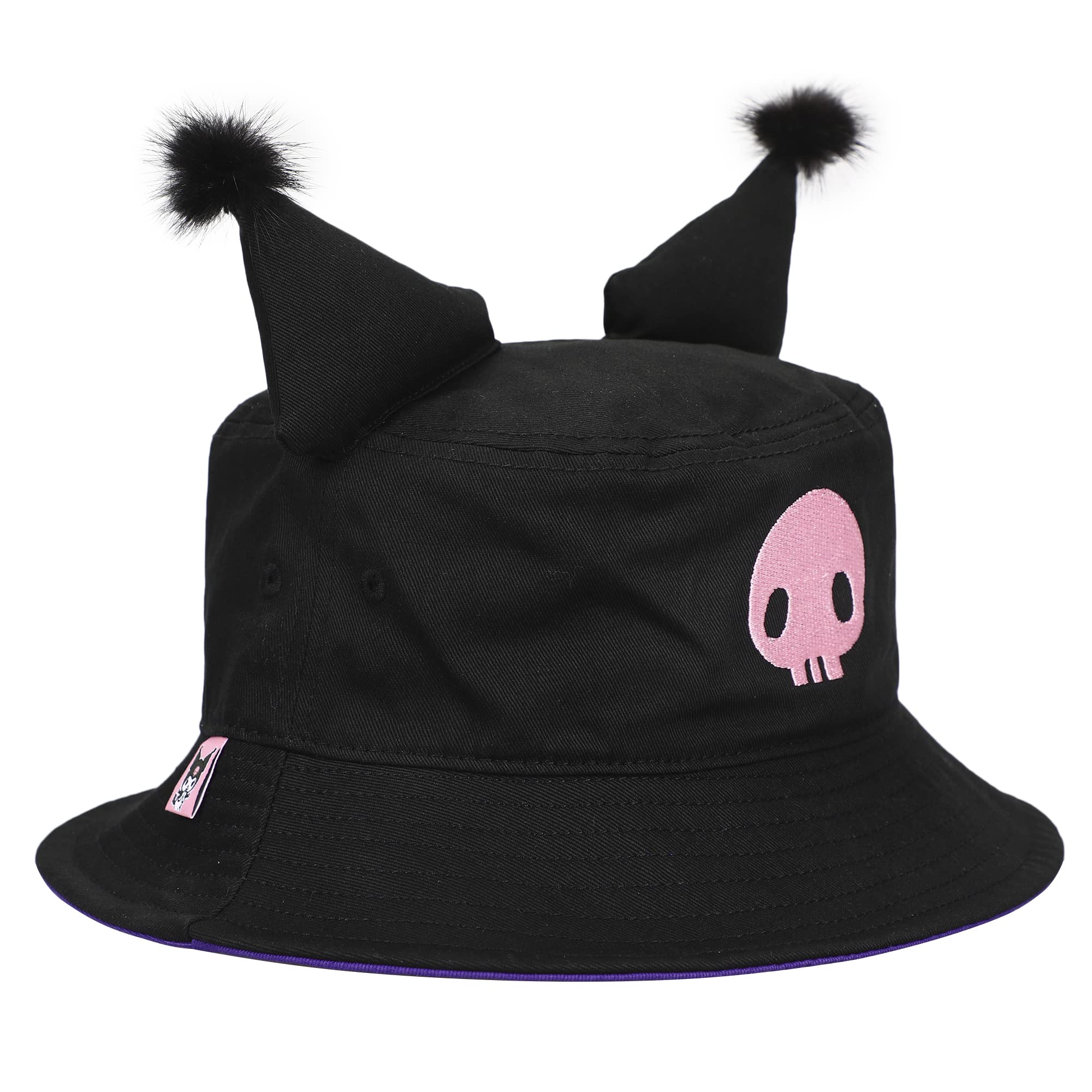 Bioworld My Melody Kuromi Inspired Black Unisex Bucket Hat with Ears