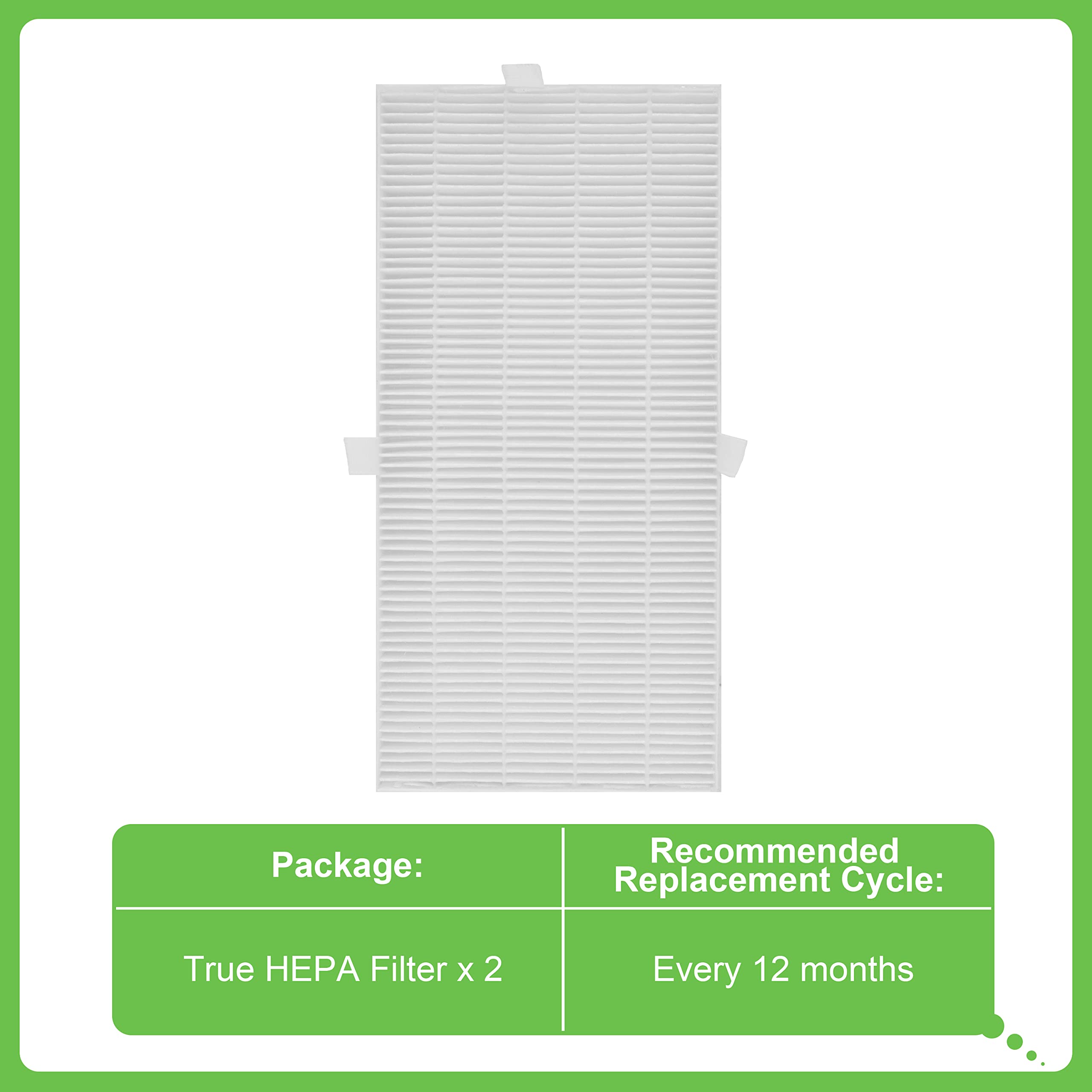 Hichoryer HRF-G Replacement Filter, Compatible with Honeywell HPA020B HPA020 & HPA030B HPA030 & HPA075/080 Series and HPA175/180 Series Air Purifier, Part Number HRF-G1/HRF-G2 2 Pack