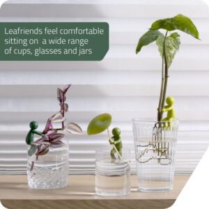 Leafriend: Plant Propagation Buddy; Plant Support for Sprouts, Stems, Shoots, and Cuttings; 3 Cute Plant Supports for a Plant Propagation Station or an Indoor Garden; Plant Lover Gifts by Peleg Design