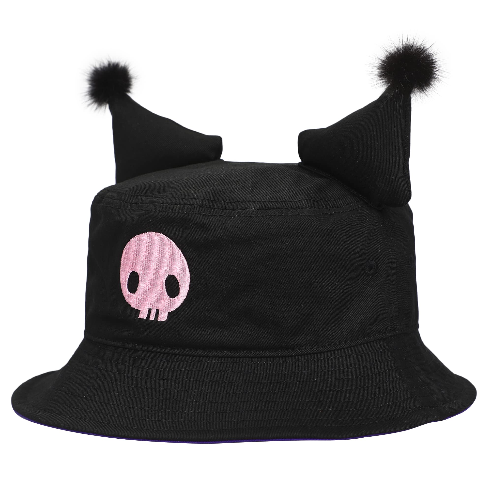 Bioworld My Melody Kuromi Inspired Black Unisex Bucket Hat with Ears