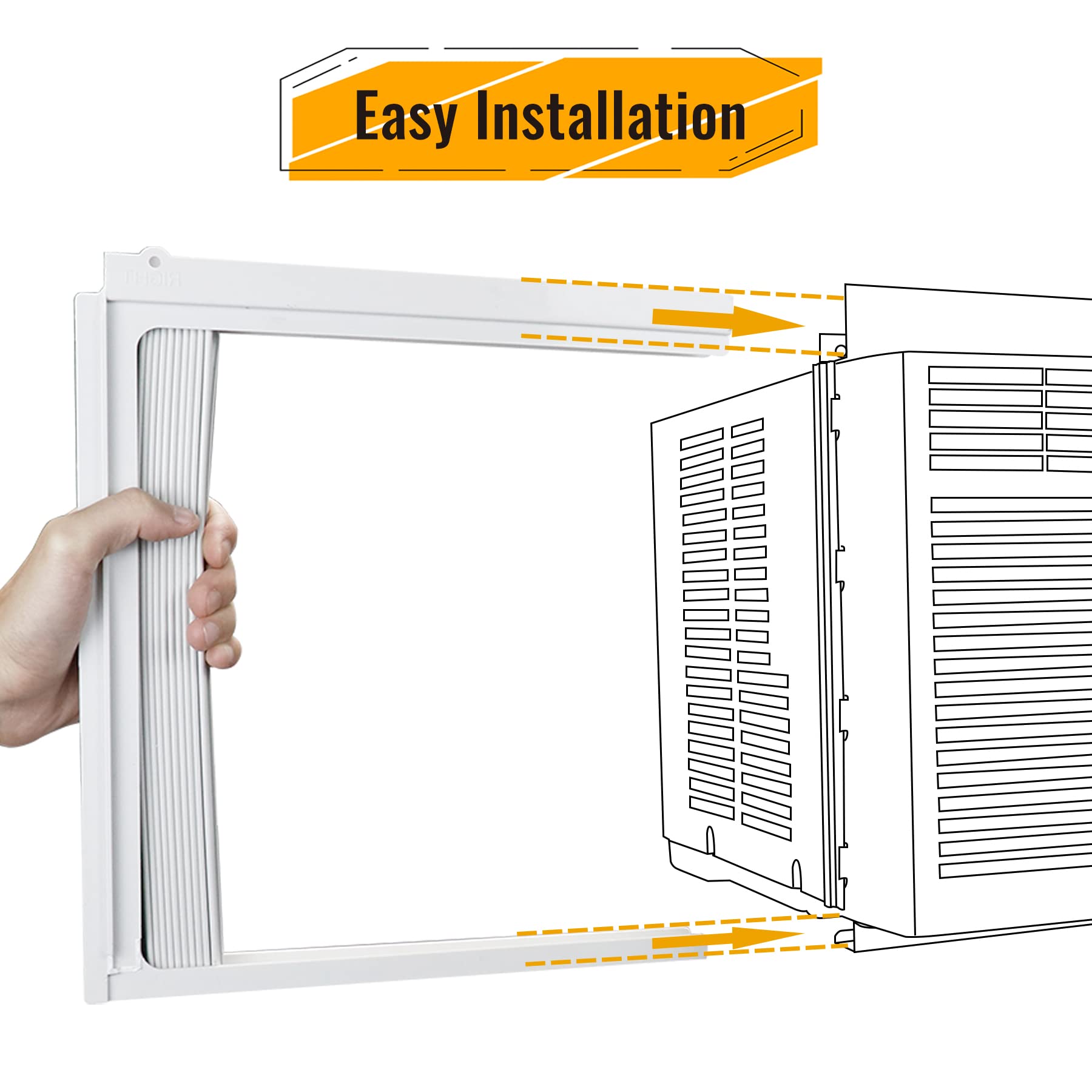 LBG Products Window Air Conditioner Side Panel and Frame Set,AC Accordion Filler Kit,Fits Most 10000BTU Window Air Conditioners