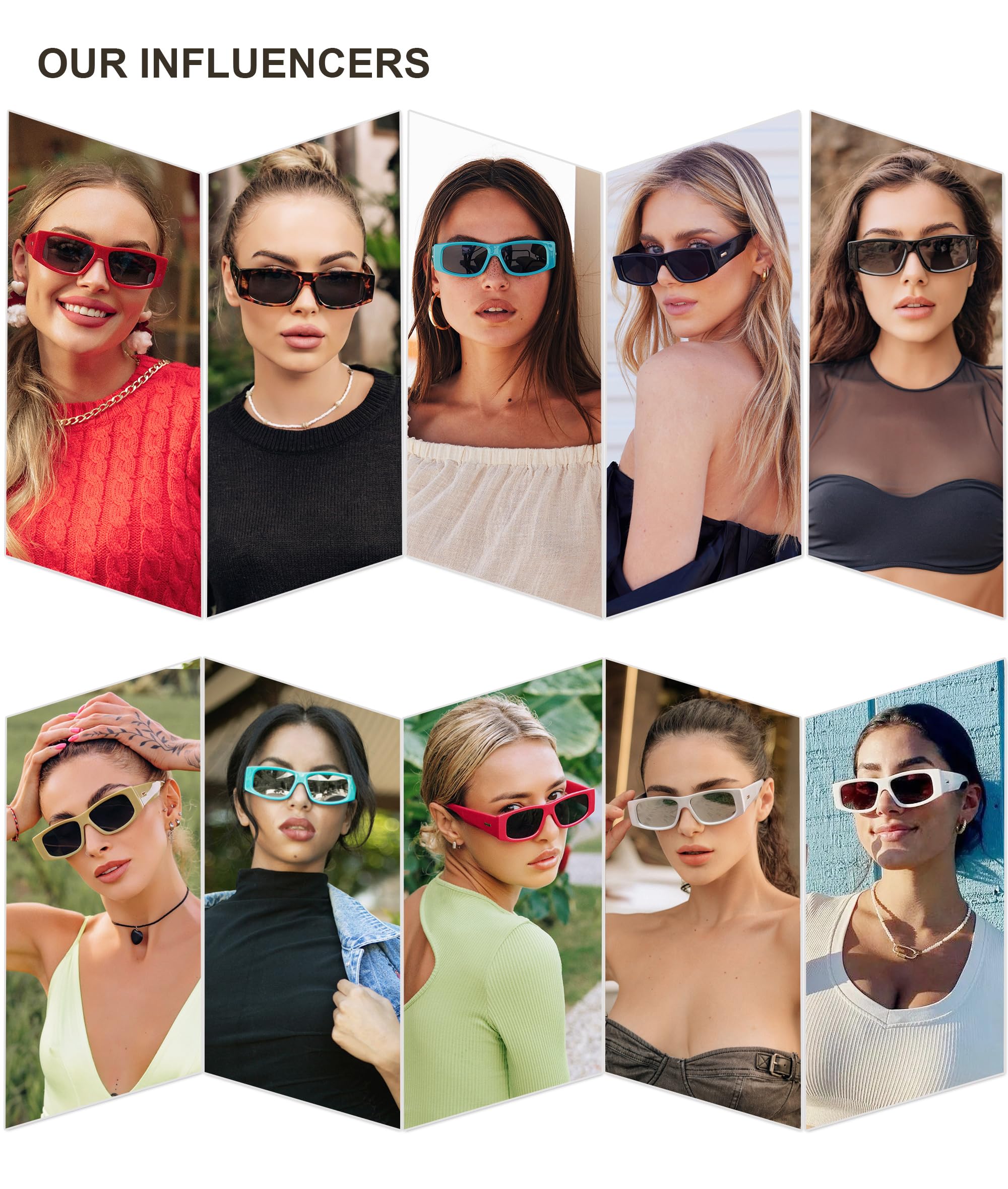 SOJOS Trendy Y2K Polarized Rectangle Sunglasses for Women Men Retro Designer Rave Sunglasses SJ2228, Bright Silver/Silver Mirrored