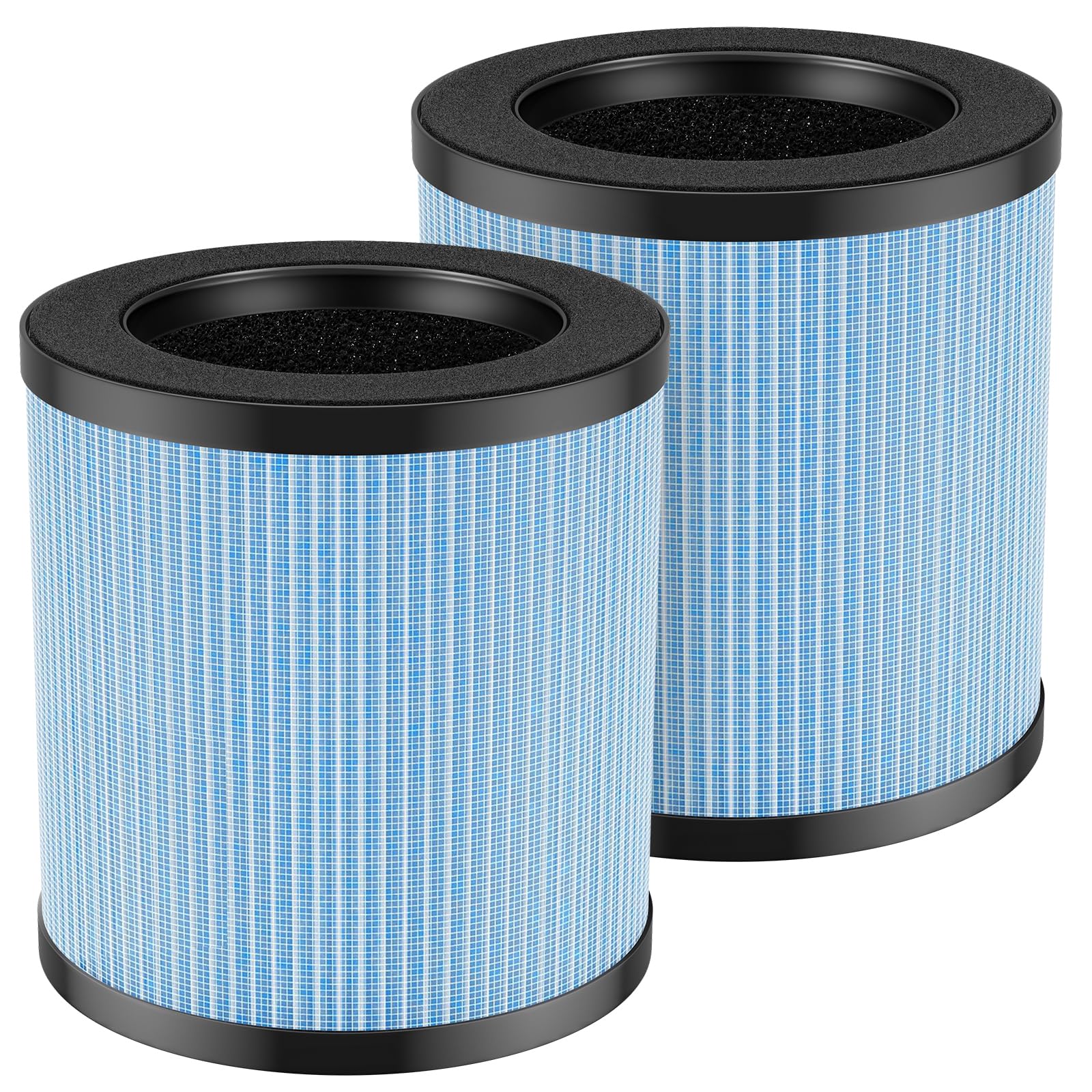 MJ002H Replacement Filter Compatible with POMORON MJ002H Air Purifiers, H13 True Hepa Filter, Activated Carbon, High Performance 4-Layer Filter, Compared Part #MJ002H-RF, 2 Pack