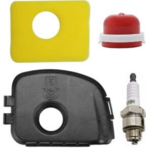 hippotech 595660 air filter cleaner cover replacement for briggs stratton cover air filter 799579 kit 594281 primer bulb 08p602 09p602 mtd troy bilt engines lawn mower