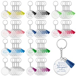 unittype 50 pcs inspirational keychains bulk with tassels you're awesome sign reminder keychain for girl women teacher coworker (classic tassel)