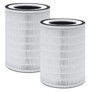 lhari true hepa kilo filter compatible with afloia kilo, kiloplus, kilopro, miro,miro pro air purifier and morento mr-kilo, kalo air purifier, 360° 3-stage filtration, 2-pack