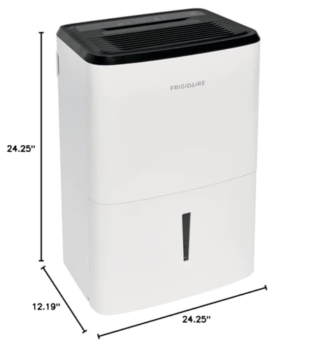 Frigidaire 35 Pint Dehumidifier, 3,000 Square Foot Coverage, 1.7 Gallon Bucket Capacity, Continuous Drain Option