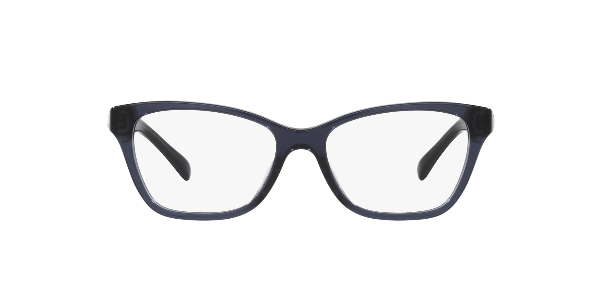 Coach HC6196U Universal Fit Prescription Eyewear Frames, Transparent Blue/Demo Lens, 52 mm