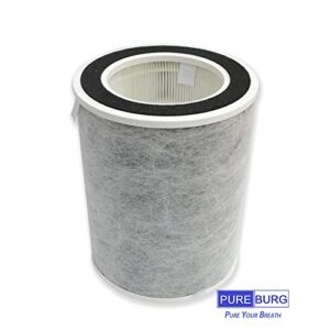 PUREBURG HE2FKBAS Replacement Filter Compatible with Shark HP200 HP201 HP202 UA205 HP300 HP301 HP302 UA205 AP1000 HC501 HC502 HC505 UA505 Air Purifiers, H13 HEPA