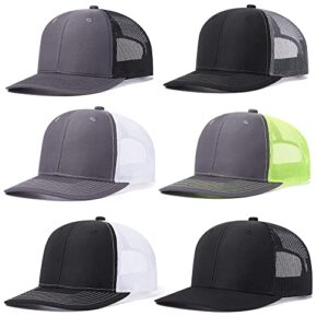 Wholesale Custom Hat Custom Text/Logo Embroidered Hat for Men Women Trucker Hat Light Grey/Black