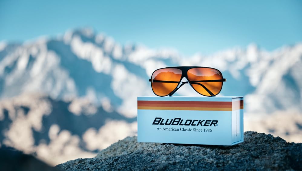 BluBlocker, The Original 1986 Sunglasses with Scratch Resistant Lens | Blocks 100% of Blue Light and UVA & UVB Rays | Retro | Gender Neutral - for Men, Women & Everyone | 1986K |