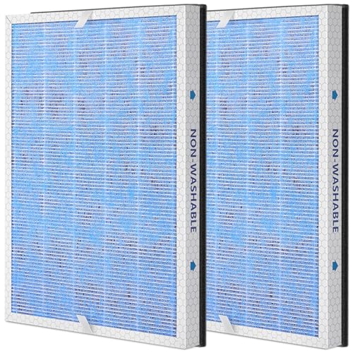 MSA3 True HEPA Replacement Filter, Compatible with Membrane Solutions MSA3/MSA3S Air Purifier,【Upgraded】3-in-1 H13 True HEPA Filter(2-Pack)