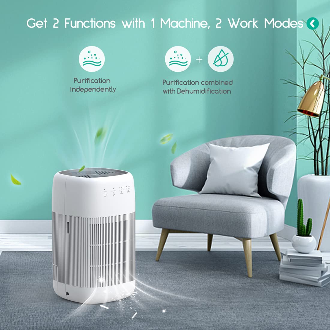 Air Purifier and Dehumidifier 2 in 1, Afloia Air Purifier Q10 Filter Replacement