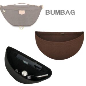 Purse Organizer Insert for Waistpack Inner Sleeve BUMBAG Lining Bag Storage Bag2047Dark brown