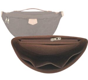 purse organizer insert for waistpack inner sleeve bumbag lining bag storage bag2047dark brown