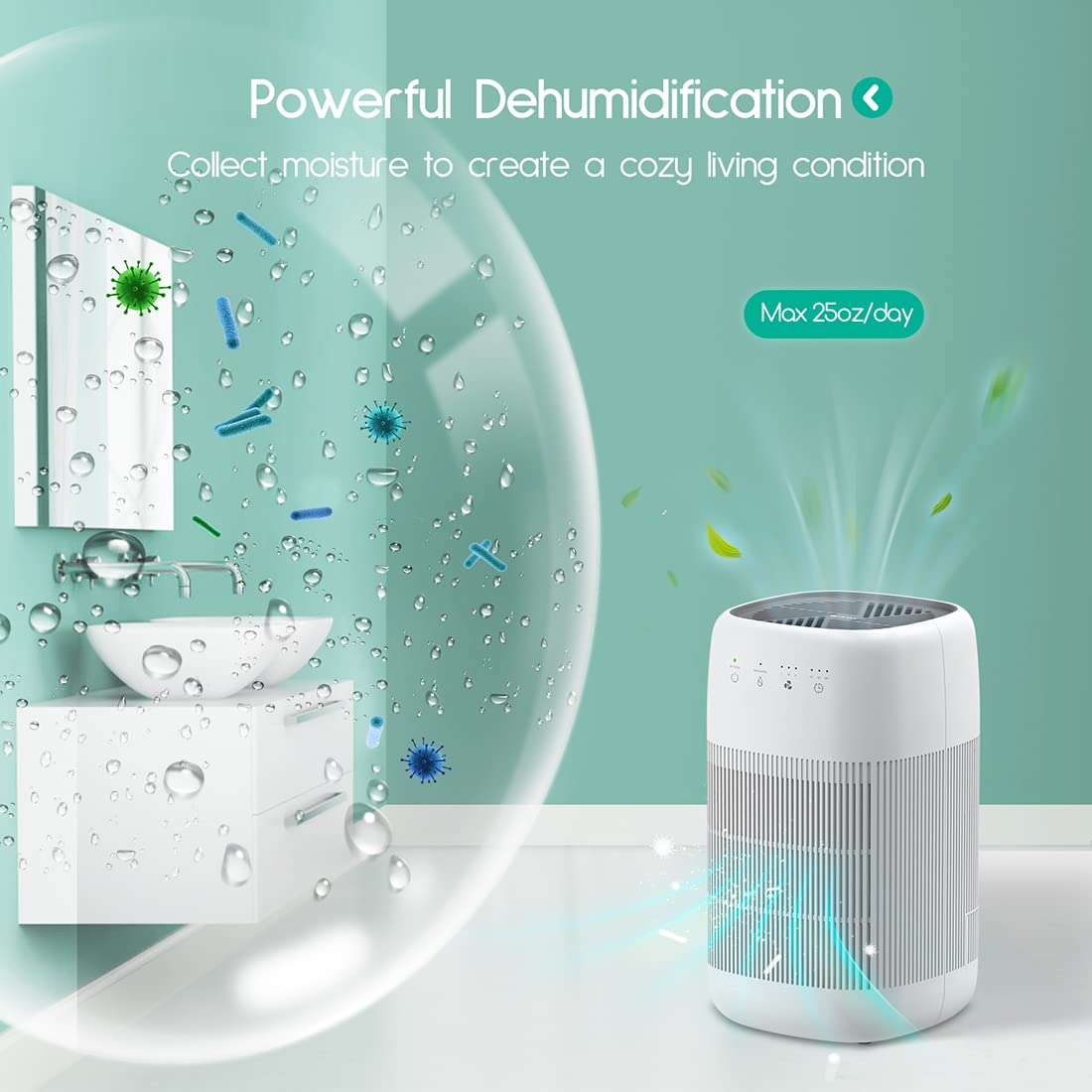 Air Purifier and Dehumidifier 2 in 1, Afloia Air Purifier Q10 Filter Replacement