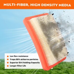 Hipa Air Filter for Honda HRX217 HRX2174HYA HRX2174HZA HRX2174VKA HRX2174VLA HRX217HXA HRX2172HMA HRX2172HXA HRX2172VKA Walk-Behind Lawn Mower (2 Pack)